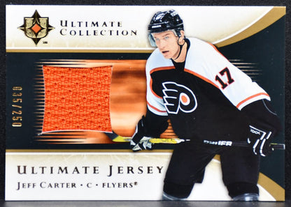 2005-06 UD Ultimate Collection Jerseys Jeff Carter Flyers 035/250 Jersey 3470
