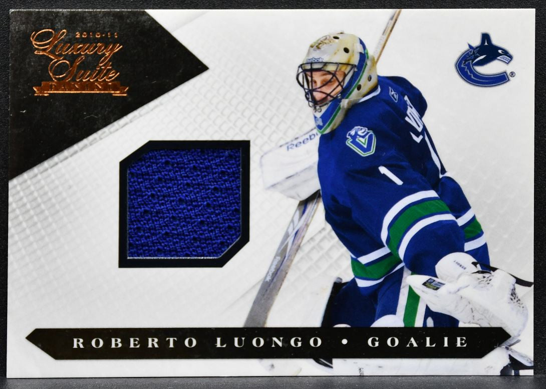 2010-11 Panini Luxury Suite Jersey Roberto Luongo 70 Canucks 557/599 Jersey 2792
