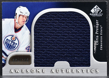 2005-06 SP Game Used Awesome Authentics Chris Pronger Oilers 064/100 Jersey 8382