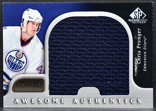 2005-06 SP Game Used Awesome Authentics Chris Pronger Oilers 064/100 Jersey 8382