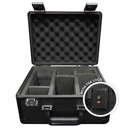 EVORETRO Aluminum Graded Card Storage Box, TSA Lock - Black - Rows - 90 Cards