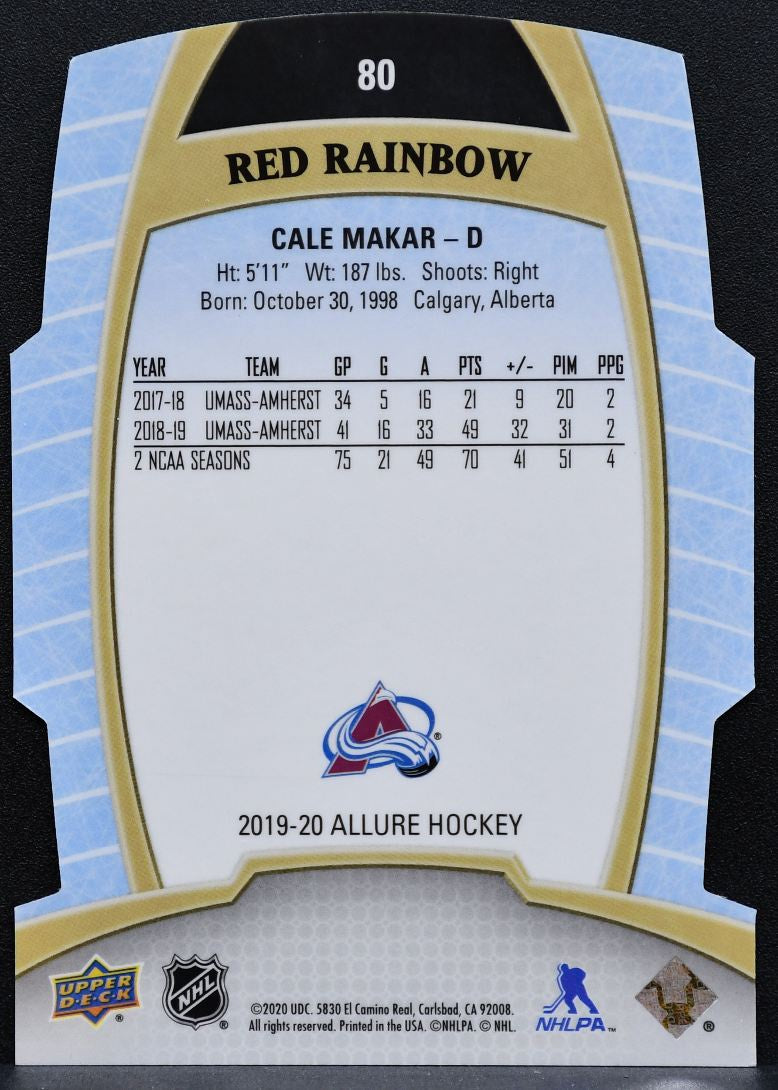2019-20 Upper Deck Allure Rookie Red Rainbow Cale Makar 80 Avalanche RC 8990