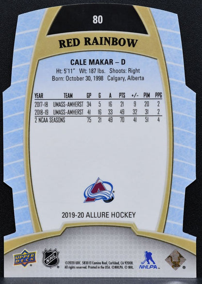 2019-20 Upper Deck Allure Rookie Red Rainbow Cale Makar 80 Avalanche RC 8990