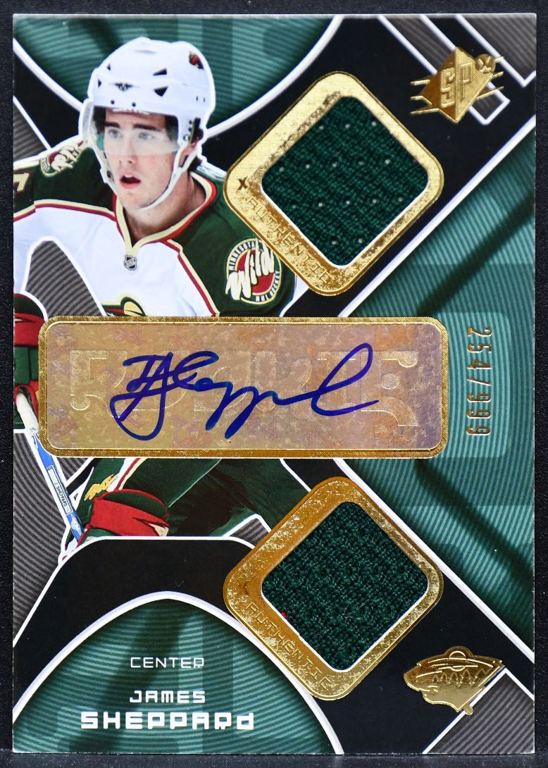 2007-08 SPx Rc Auto Jersey James Sheppard 217 Wild RC Auto 254/999 Jersey 5712