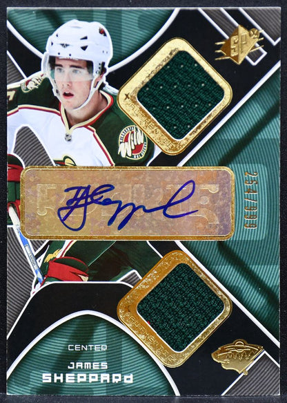 2007-08 SPx Rc Auto Jersey James Sheppard 217 Wild RC Auto 254/999 Jersey 5712