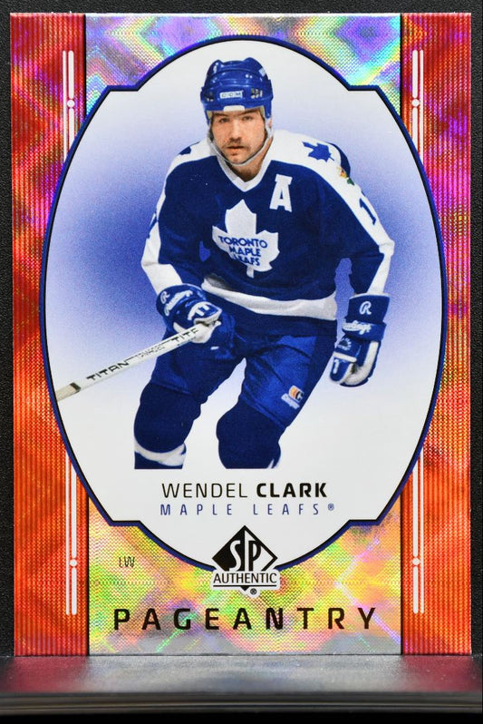 2025-26 SP Authentic Pageantry Red Wendel Clark P-40 Toronto Maple Leafs 2003
