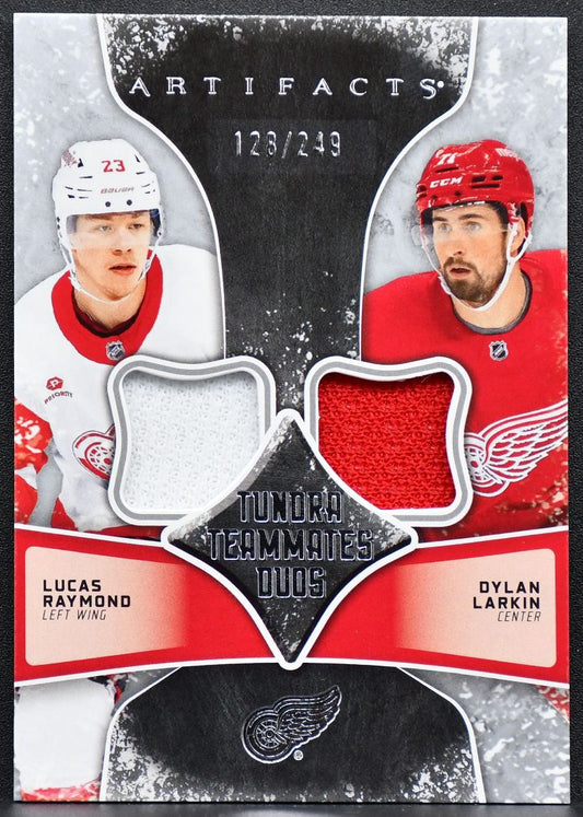24-25 UD Artifacts Tundra Teammates Duos Raymond / Larkin Red Wings /249 Jersey 2905