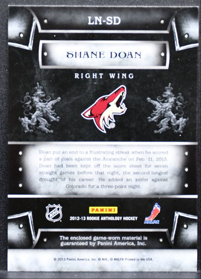 2012-13 Panini Rookie Anthology Crown Royale Lords Of The NHL Doan Jersey 5081