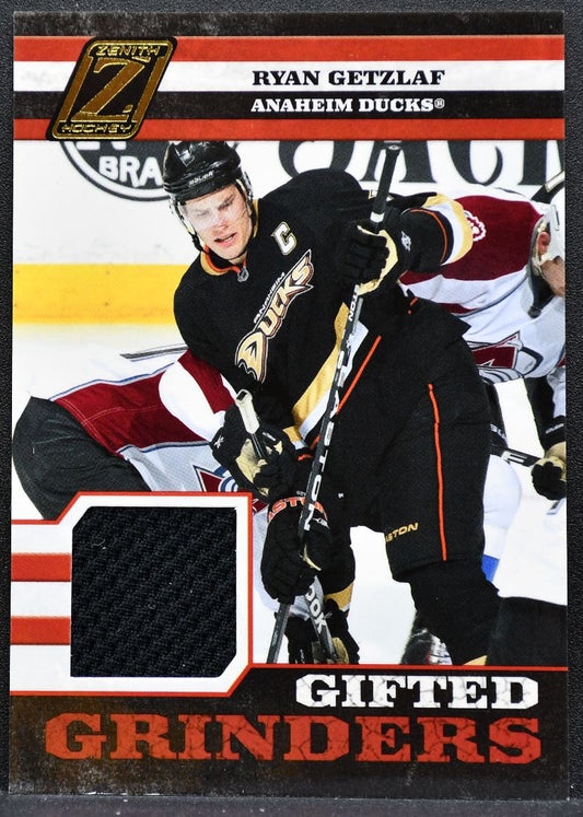 2010-11 Panini Zenith Gifted Grinders Scraps Ryan Getzlaf Ducks Jersey 9013