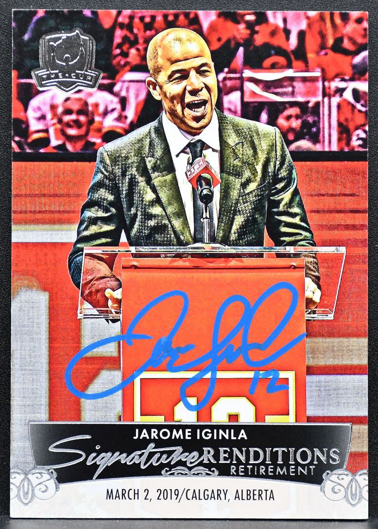 2024-25 UD The Cup Signature Renditions Retirement Auto Iginla Flames Auto 7221
