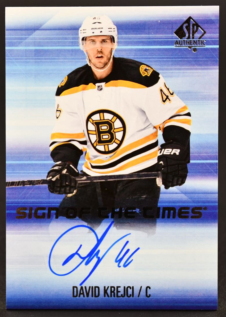 2015-16 SP Authentic Updates David Krejci SOTT-DK Boston Bruins Auto