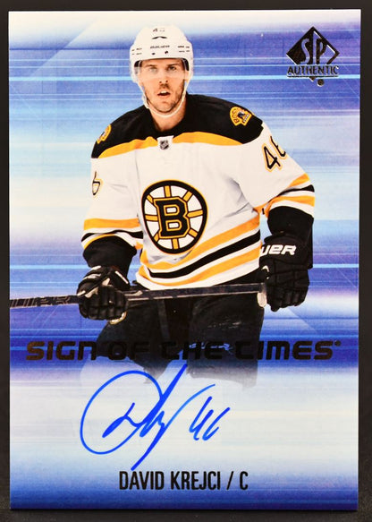 2015-16 SP Authentic Updates David Krejci SOTT-DK Boston Bruins Auto