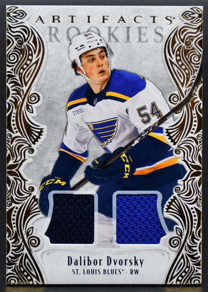 2025-26 UD Artifacts Rookies Gold Materials Dvorsky 196 RC 413/499 Jersey