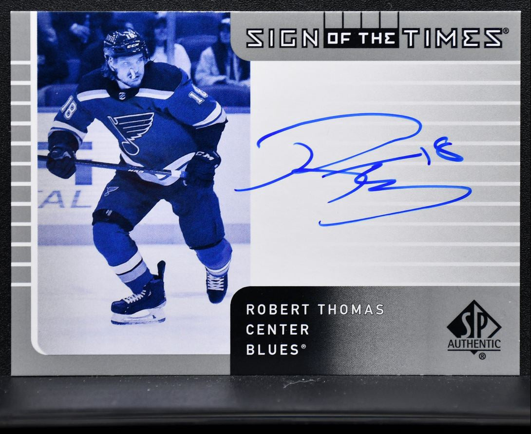 2021-22 SP Authentic 2001-02 Retro Sign of the Times Thomas Auto 3248