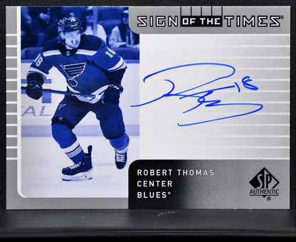2021-22 SP Authentic 2001-02 Retro Sign of the Times Thomas Auto 3248