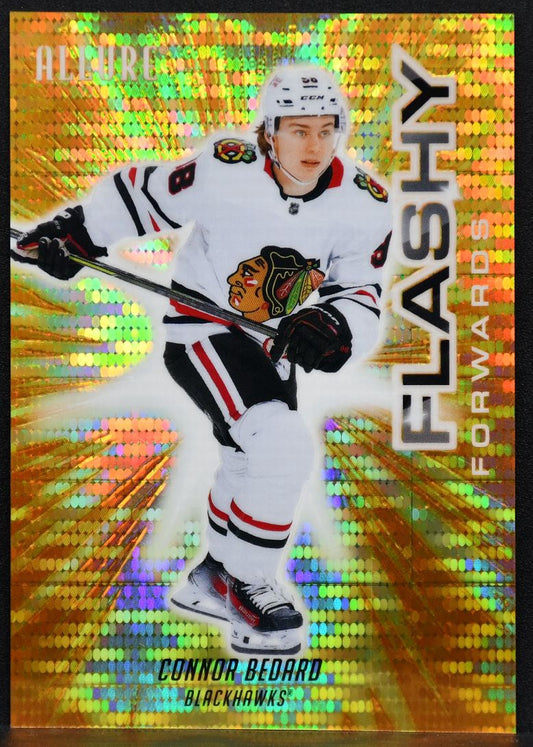 2025-26 UD Allure Flashy Forwards Orange Spectrum Bedard Chicago Blackhawks /299 1428
