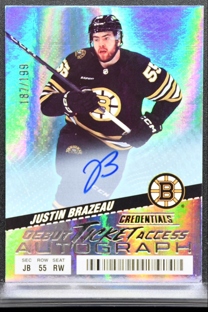 2024-25 UD Credentials Debut Ticket AccessAuto Brazeau RC Auto 187/199 9836