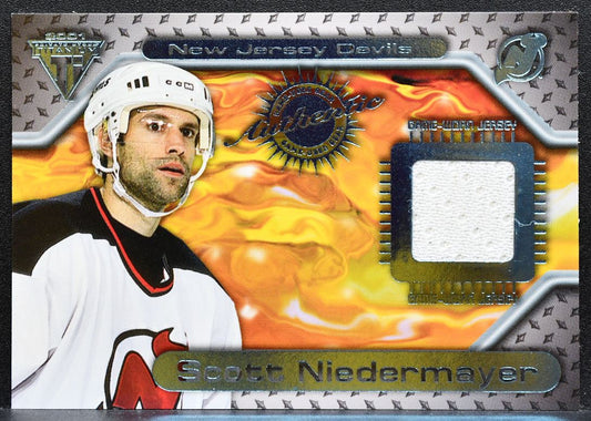 2000-01 Pacific Private Stock Titanium Game-Used Gear Niedermayer Jersey 1311