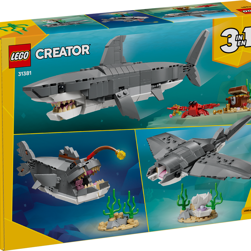 Fierce Shark with a Treasure Chest (31381)