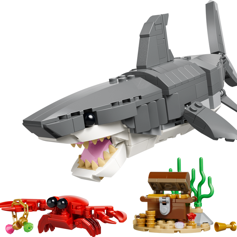 Fierce Shark with a Treasure Chest (31381)