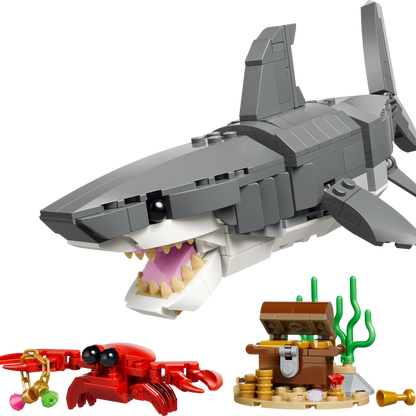 Fierce Shark with a Treasure Chest (31381)