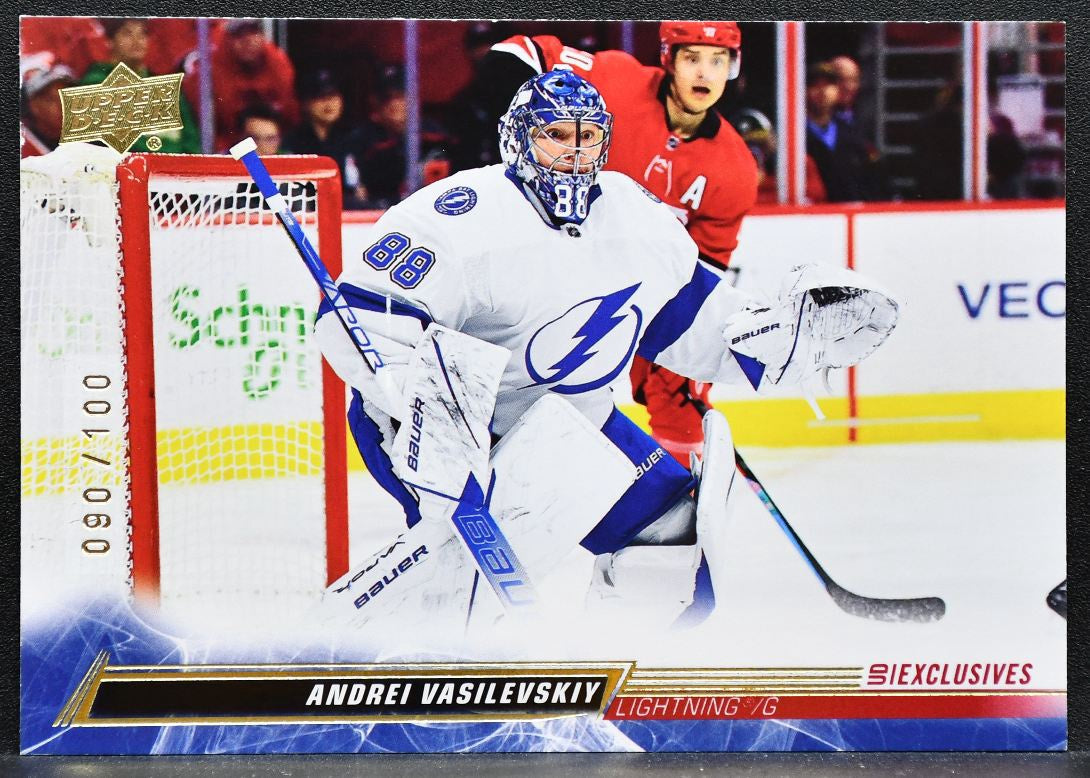 2022-23 UD Series 2 UD Exclusives Andrei Vasilevskiy 411 Lightning 090/100 6823