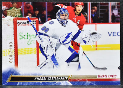 2022-23 UD Series 2 UD Exclusives Andrei Vasilevskiy 411 Lightning 090/100 6823