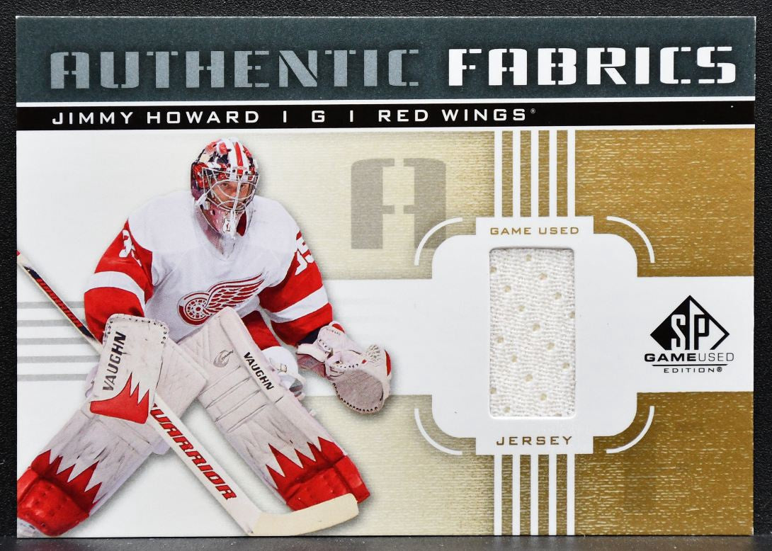 2011-12 SP Game Used Authentic Fabrics Jimmy Howard AF-JH Red Wings Jersey 3773