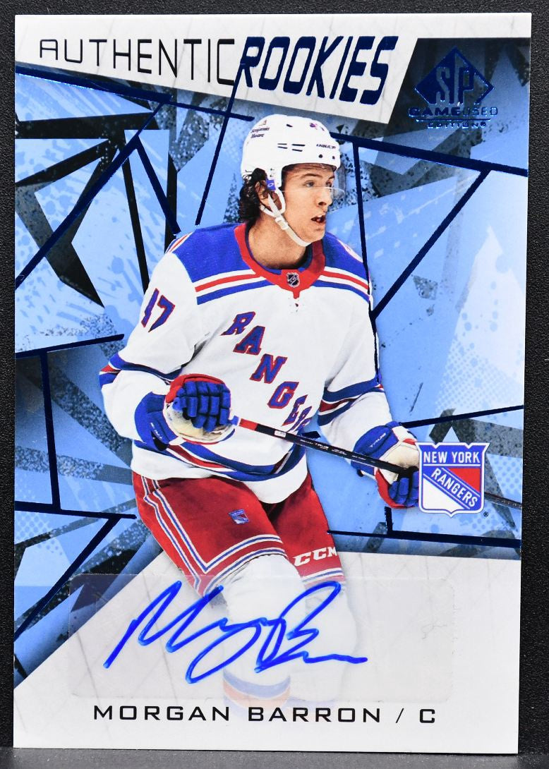 2021-22 SP Game Used Authentic Rookies Blue Auto Barron Rangers RC Auto 6941