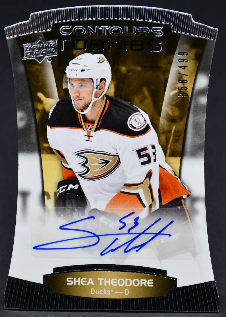 2015-16 UD Contours Contours Rookies Shea Theodore 130 RC Auto 358 /499