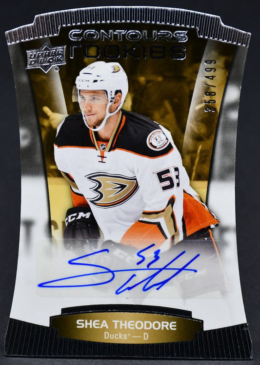 2015-16 UD Contours Contours Rookies Shea Theodore 130 RC Auto 358 /499