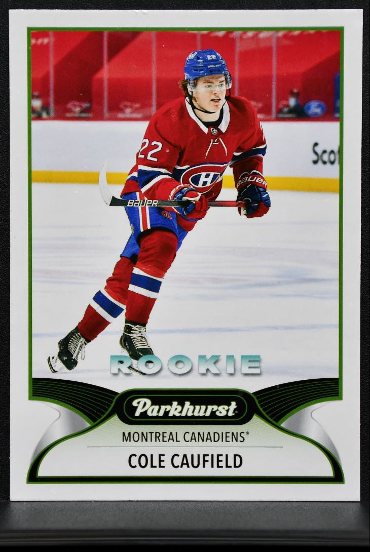 2021-22 Parkhurst Rookie Cole Caufield 330 Montreal Canadiens RC 3000