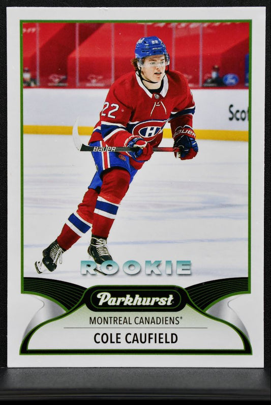 2021-22 Parkhurst Rookie Cole Caufield 330 Montreal Canadiens RC 3000
