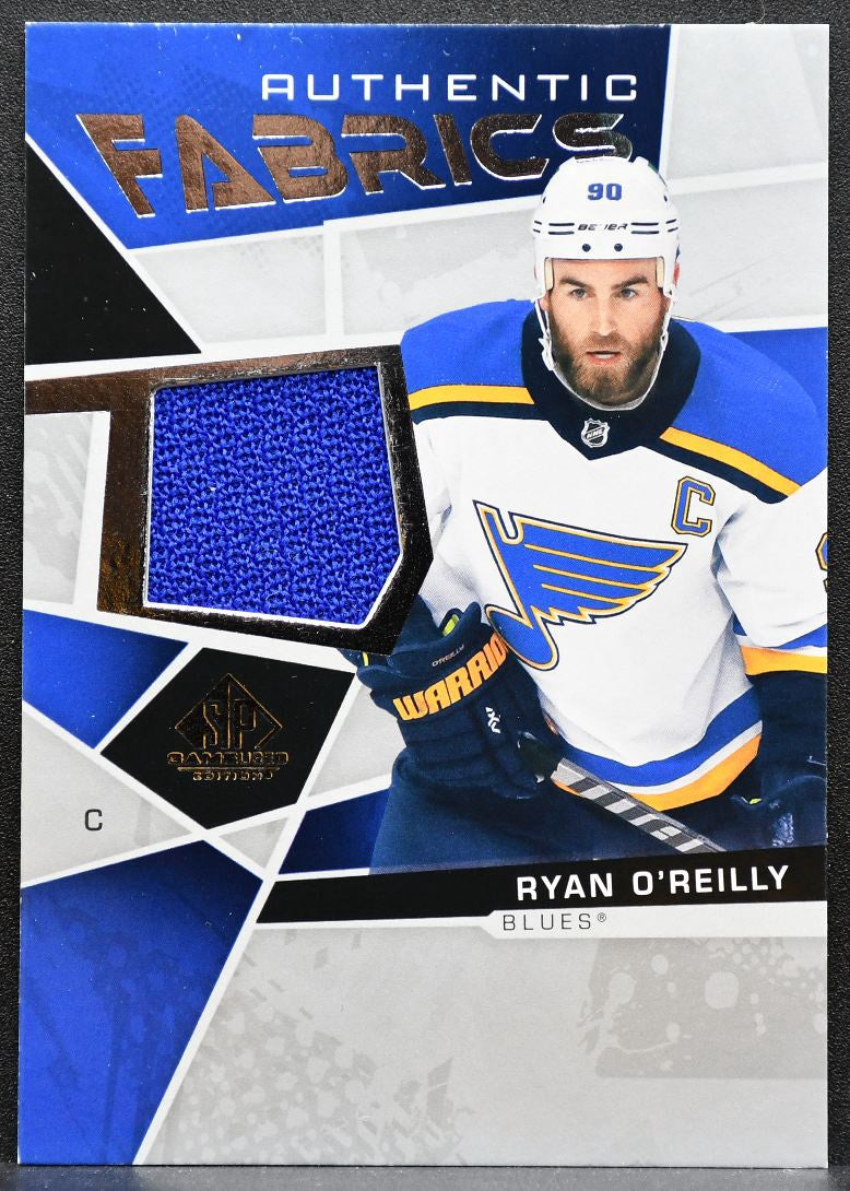 2021-22 SP Game Used Authentic Fabrics Ryan O'Reilly AF-RO Blues Jersey 2393