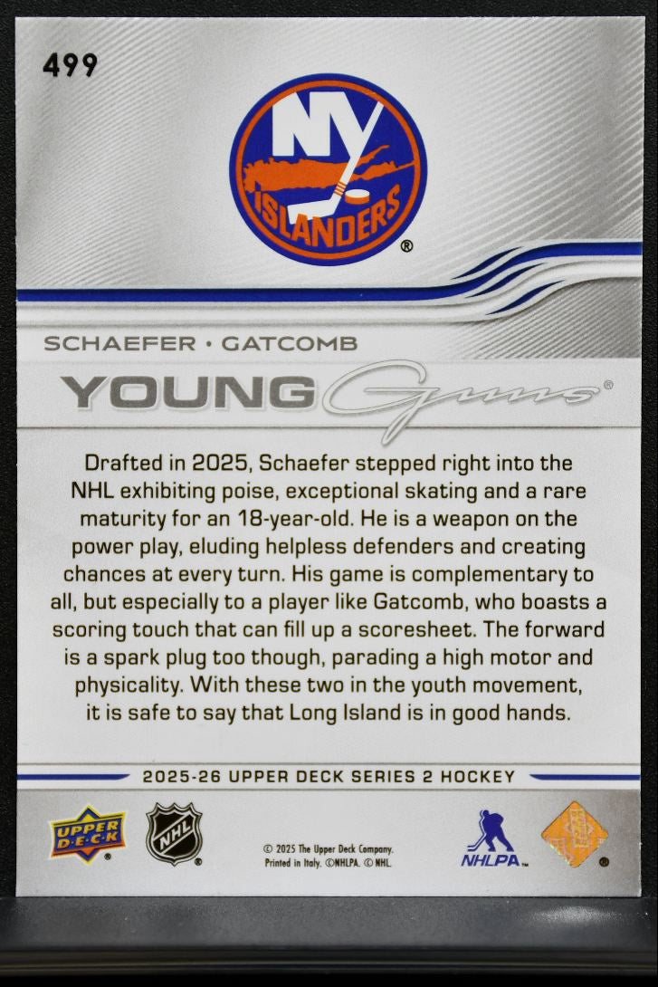 2025-26 UD Series 2 Young Guns Teammates Schaefer / Gatcomb RC 0597