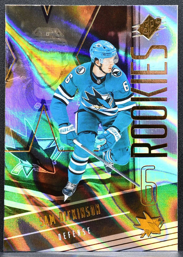 2025-26 SPx Rookies Gold Sam Dickinson 130 San Jose Sharks RC 0993