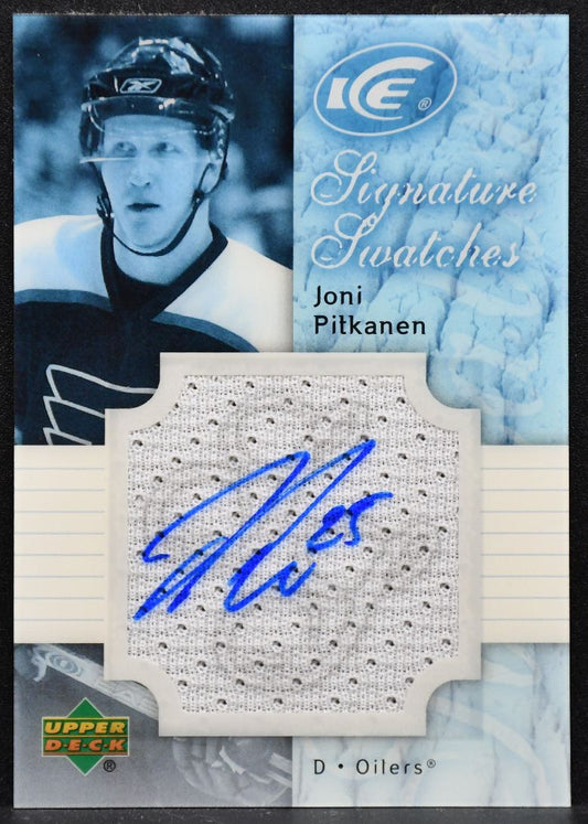 2007-08 Upper Deck Ice Signature Swatches Joni Pitkanen SS-JP Auto Jersey 4099