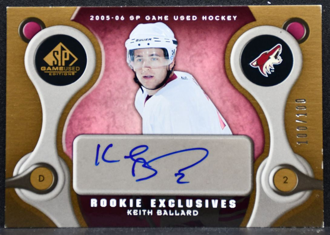 2005-06 SP Game Used Rookie Exclusives Ballard RC Auto 100/100 4040