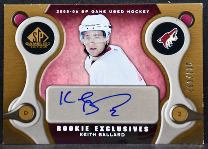2005-06 SP Game Used Rookie Exclusives Ballard RC Auto 100/100 4040