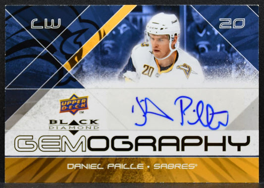 2008-09 Upper Deck Black Diamond Gemography Daniel Paille G-DP Sabres Auto 2441