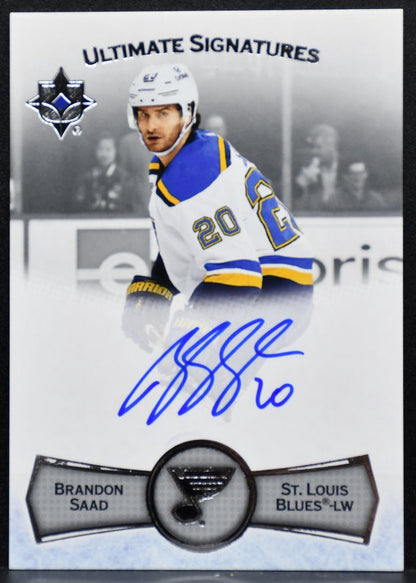 2022-23 Upper Deck Ultimate Collection Signatures Brandon Saad Blues Auto 3197