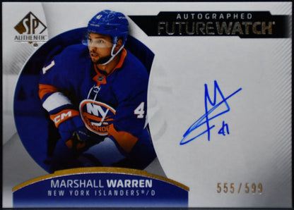 2025-26 SP Auth Future Watch Horiz Warren Islanders RC Auto /599 7632