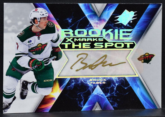 2023-24 SPx X Marks the Spot Rookie Autos Brock Faber XMR-BF RC Auto