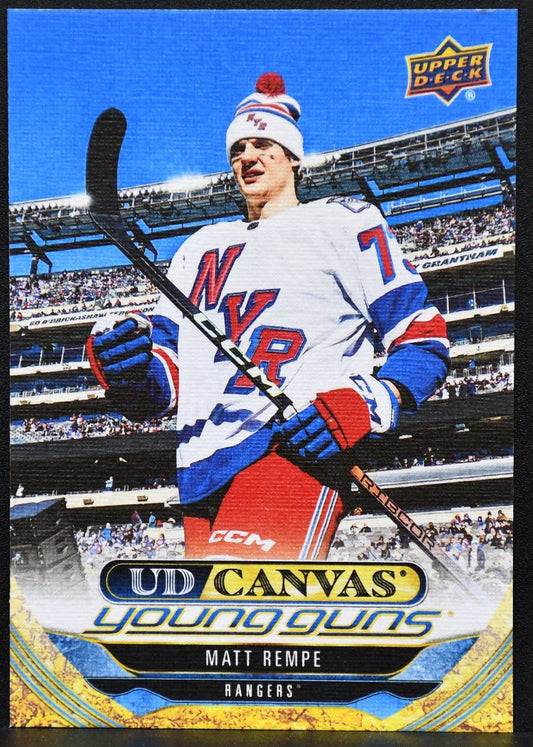 2024-25 UD Series 1 UD Canvas Young Guns Matt Rempe C-113 New York Rangers RC 3896