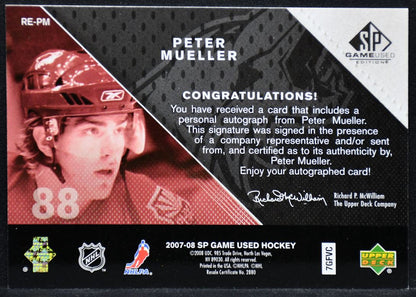 2007-08 SP Game Used Rookie Exclusives Autographs Peter Mueller RC Auto /100