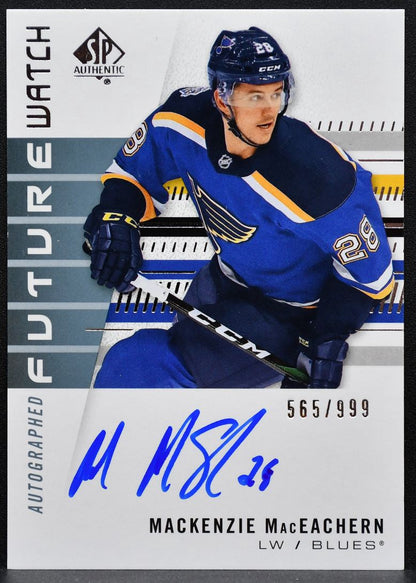 2019-20 SP Authentic Future Watch Auto MacEachern Blues RC Auto 565/999 7134