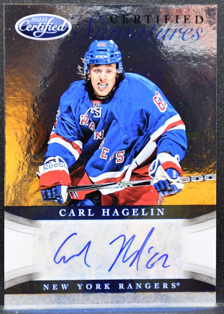 2012-13 Panini Certified Signatures Carl Hagelin New York Rangers Auto 6129