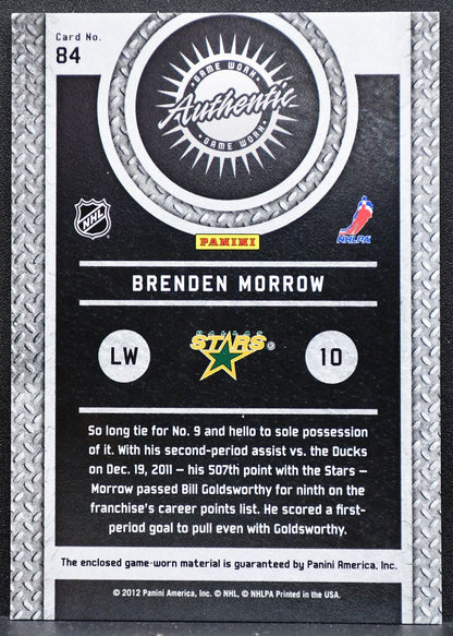 2011-12 Panini Titanium Game Worn Gear Prime Brenden Morrow Stars Patch 9976