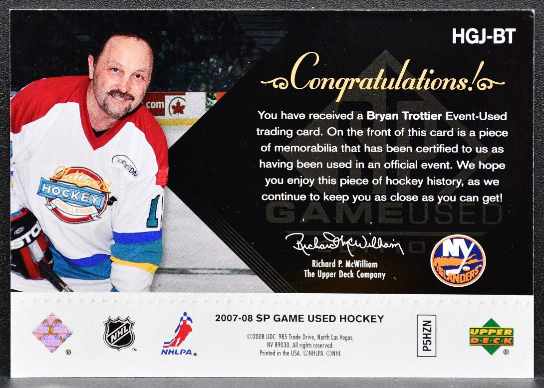 2007-08 SP Game Used Legends Classic Jersey Bryan Trottier 060/100 Jersey 3216