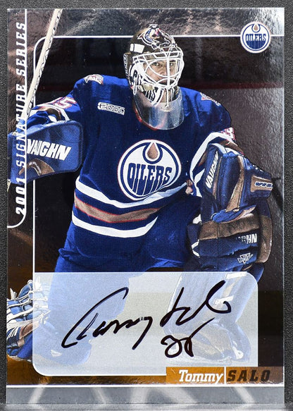 2000-01 In The Game Signature Series Tommy Salo 67 Edmonton Oilers Auto 4815